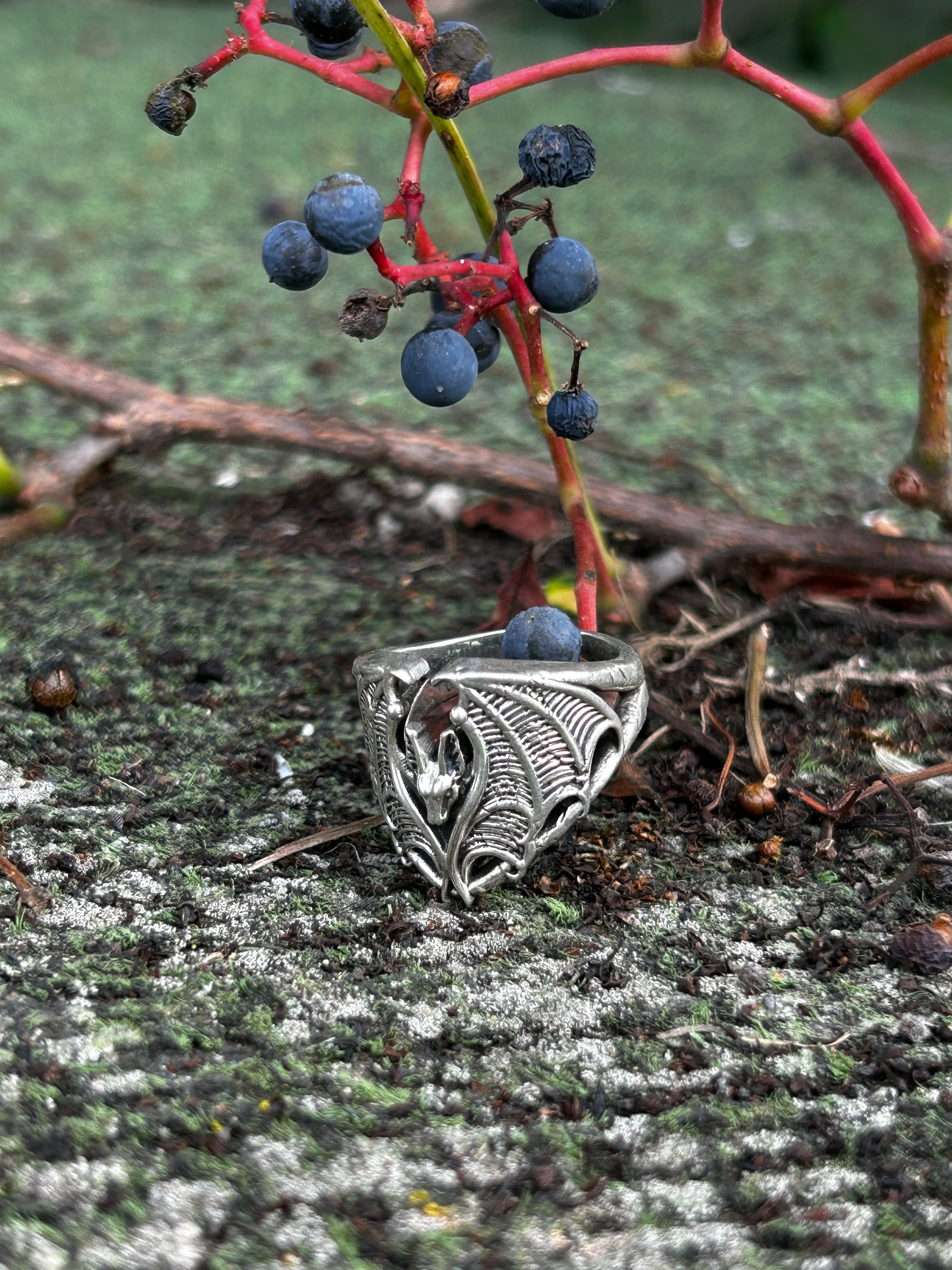 Flight Tribe .925 Silver Bat Ring